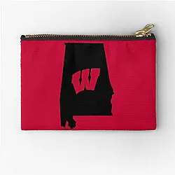 Wisconsin Badgers Fans in Alabama Zipper Pouch