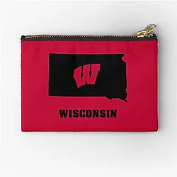 Wisconsin Badgers Fans in South Dakota Zipper Pouch