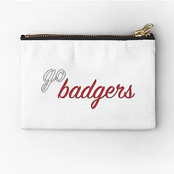 Go Wisconsin Badgers Zipper Pouch