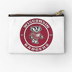 Charming Wisconsin Badgers Design Zipper Pouch