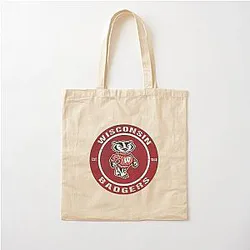 Wisconsin Badgers football tote bag