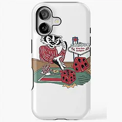 Bucky Badger Las Vegas Dice Roll University of Wisconsin Badger iPhone Tough Case