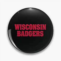 Contemporary Wisconsin Badgers Design Pin. -> Contemporary Wisconsin Badgers Pin