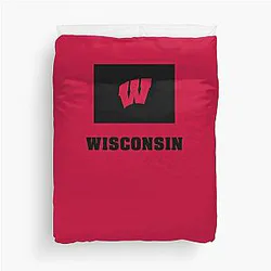 Wisconsin Badgers Fans in Colorado Duvet Cover