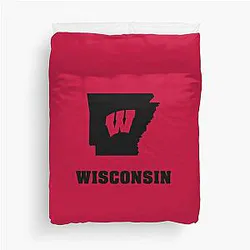 Wisconsin Badgers Fans in Arkansas Duvet Cover