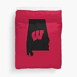 Wisconsin Badgers Fans in Alabama Duvet Cover