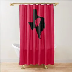 Wisconsin Badgers Fans in Texas Shower Curtain