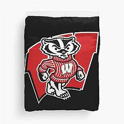 Enticing Wisconsin Badger Design Duvet Cover