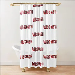 Wisconsin Badgers Shower Curtain
