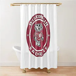 Wisconsin Badgers football Shower Curtain