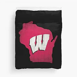 Engaging Wisconsin Badgers Duvet Cover