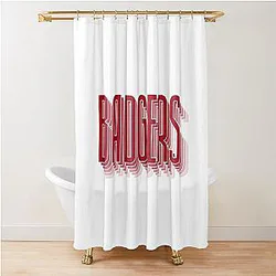 Wisconsin Badgers Shower Curtain