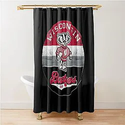 Wisconsin Badgers Design Shower Curtain