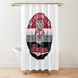 Entrancing Wisconsin Badger Design Shower Curtain