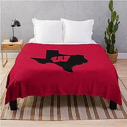Wisconsin Badgers Fans in Texas Throw Blanket