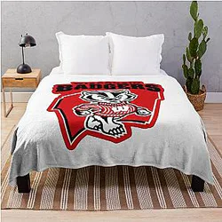 Dazzling Wisconsin Badgers Design Throw Blanket