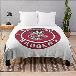 Wisconsin Badgers Football Throw Blanket