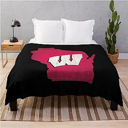 Engaging Wisconsin Badger Design Throw Blanket