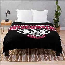Cool Wisconsin Badgers Design Throw Blanket