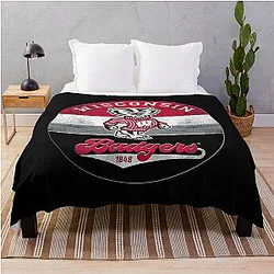Creative Wisconsin Badgers Design Throw Blanket