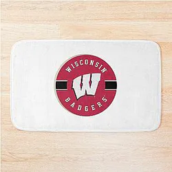 Fascinating Wisconsin Badger Design Bath Mat