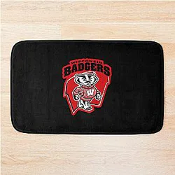 Classy Wisconsin Badger Design Bath Mat