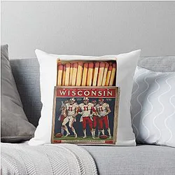 University of Wisconsin Badger Matchbox Throw Pillow