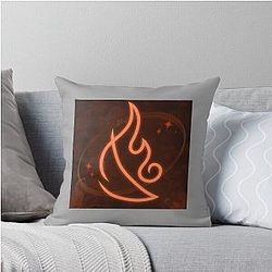 Wizard101 Fire Casting Symbol Throw Pillow