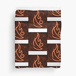 Wizard101 Fire Symbol Duvet Cover