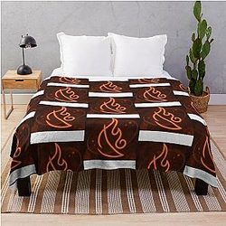 Wizard101 Fire Casting Symbol Throw Blanket