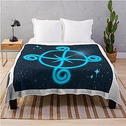 Wizard101 Ice Casting Symbol Throw Blanket