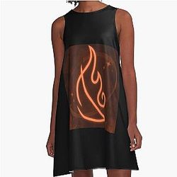 Wizard101 Fire Casting Symbol A-Line Dress