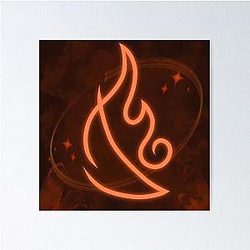 Wizard101 Fire Casting Symbol Poster