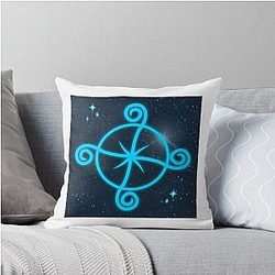 Wizard101 Ice Casting Symbol Throw Pillow
