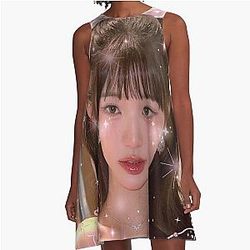 K-pop IVE Wonyoung Coquette Pink A-Line Dress