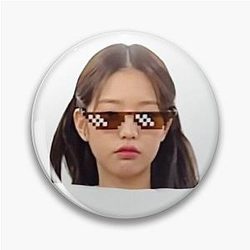 IVE Wonyoung meme photo sticker Pin