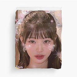 K-pop IVE Wonyoung Coquette Pink Bows Duvet