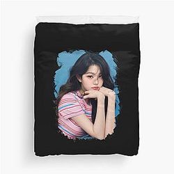 Younghoon White and Black Duvet Cover