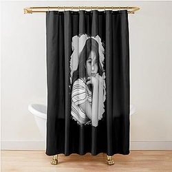 You Young White and Black Shower Curtain