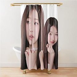 Kpop IVE Wonyoung Cute Photo Shower Curtain