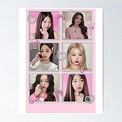 IVE Wonyoung Coquette Pink Photo Set Poster