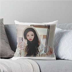Wonyoung Hoodie Throw Pillow version 2