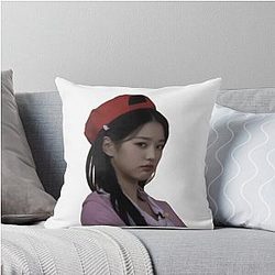 IVE Wonyoung meme Photo Throw Pillow