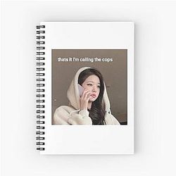 IVE Wonyoung meme photo sticker Spiral Notebook