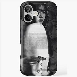 WONYOUNG IVE b&w flower design iPhone case