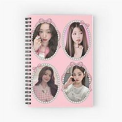 KPOP IVE Wonyoung Coquette Pink Spiral Notebook