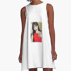 Wonyoung Red A-Line Dress