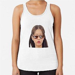 IVE Wonyoung meme sticker Racerback Tank Top