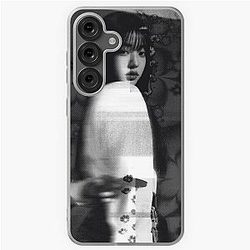 Wonyoung IVE b&w flower design Samsung Galaxy Case