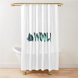 Wooli Green Galaxy Shower Curtain